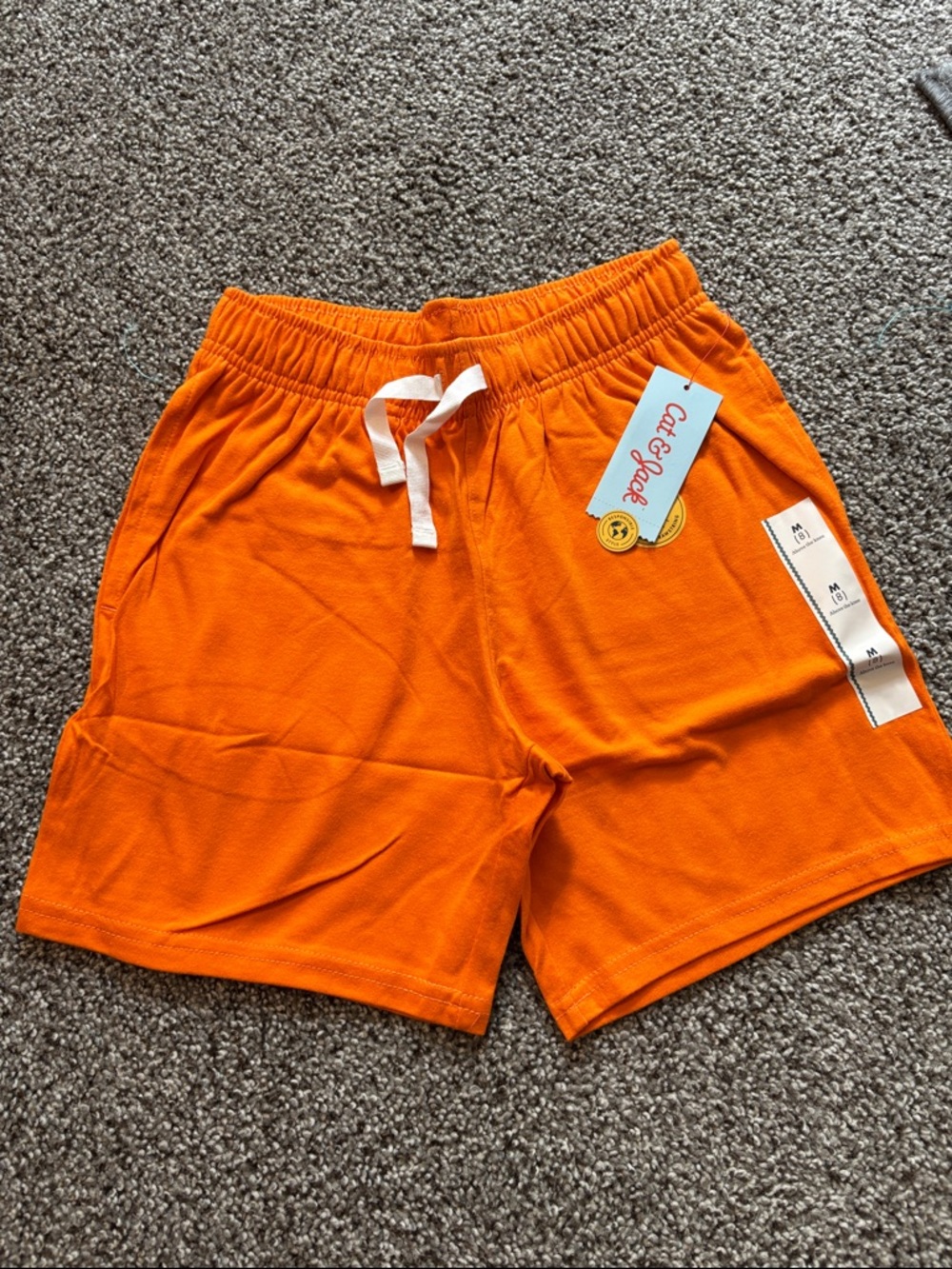 NEW Cat & Jack Orange Drawstring Boys' Shorts